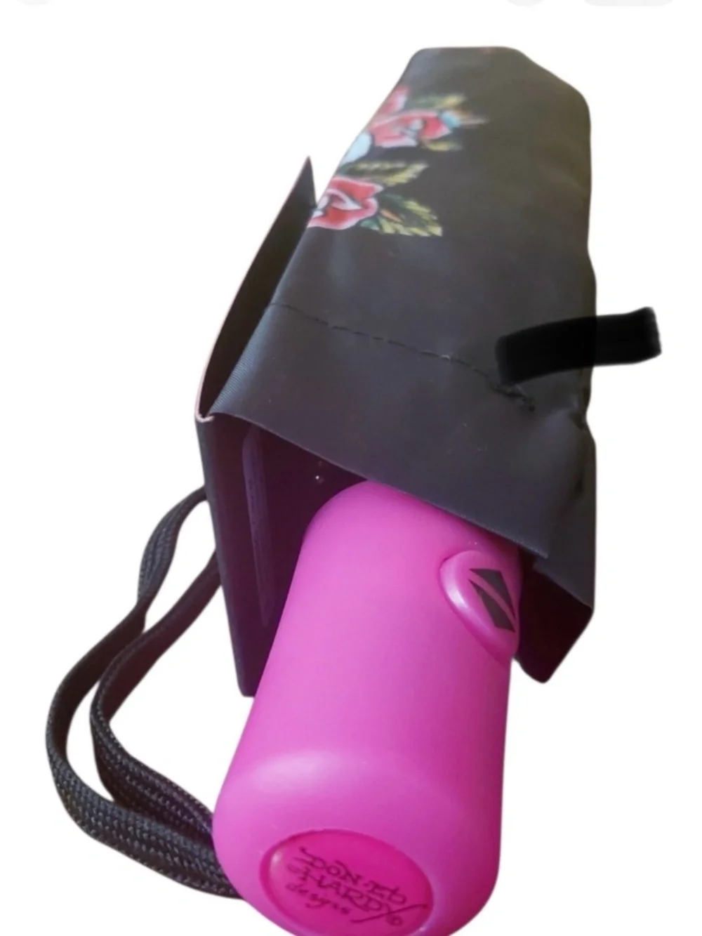 Ed Hardy Skull & Rose Design Compact Umbrella NWT